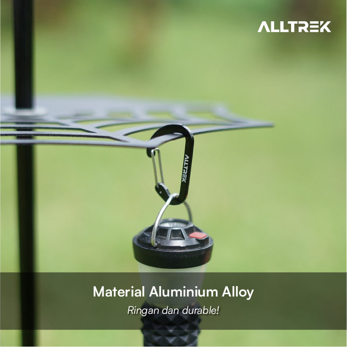 ALLTREK Aksesoris Carabiner Outdoor C42 Multifungsi D Shape Basic
