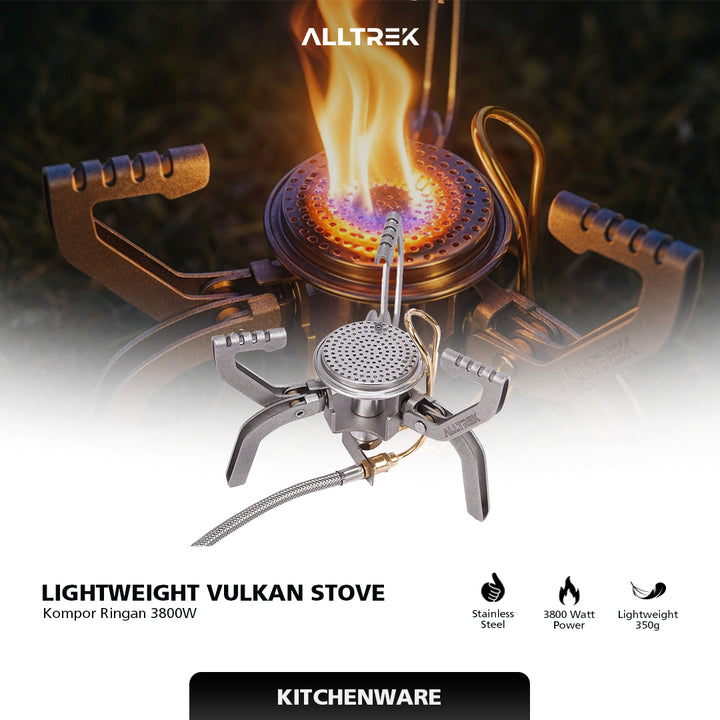 ALLTREK Kompor Lipat Hiking Ringan VULKAN Compact Ultra Light Hiking Stove