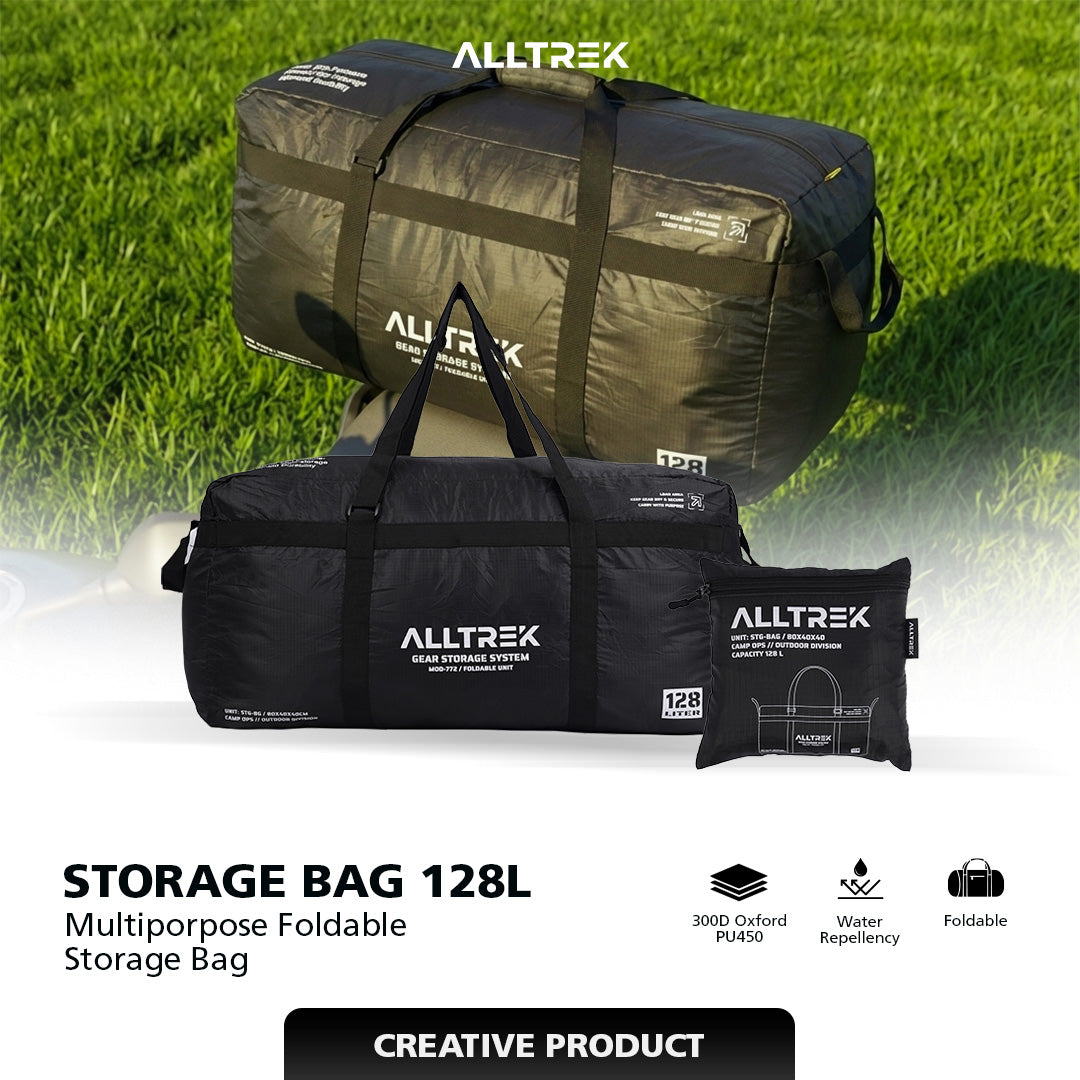 ALLTREK Tas Storage Lipat 128L Tas Camping Travel Serbaguna Water Repellent