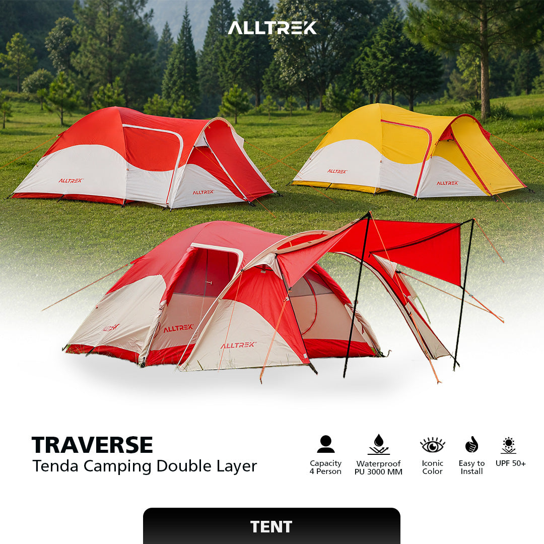 ALLTREK Tenda Camping TRAVERSE Tenda Tunnel Double Layer Waterproof