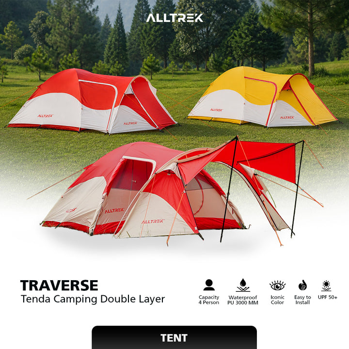 ALLTREK Tenda Camping TRAVERSE Tenda Tunnel Double Layer Waterproof