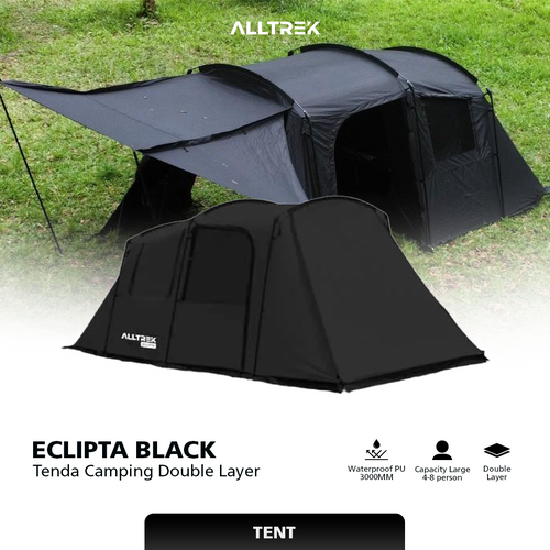 -ALLTREK Tenda Camping ECLIPTA BLACK 4P Double Layer Waterproof Tent