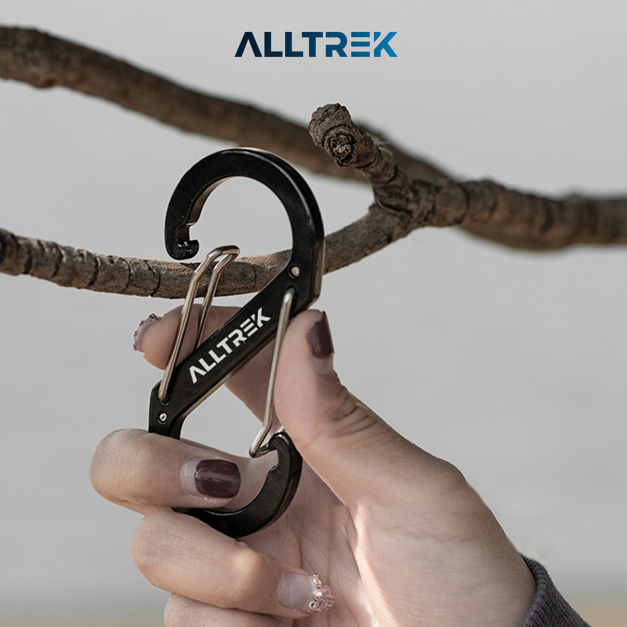 มัลติฟังก์ชั่น ALLTREK S84 อุปกรณ์เสริมคาราบิเนอร์กลางแจ้ง รูปทรง S Basic