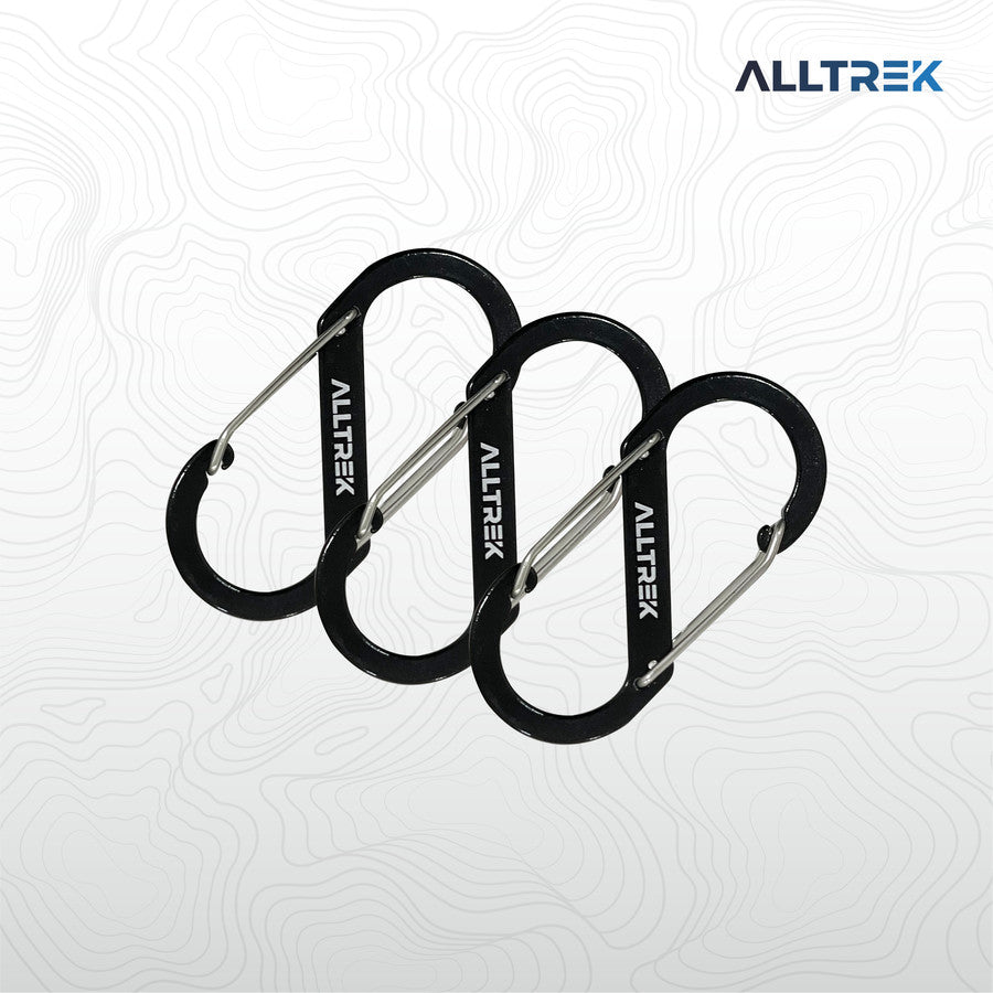 มัลติฟังก์ชั่น ALLTREK S84 อุปกรณ์เสริมคาราบิเนอร์กลางแจ้ง รูปทรง S Basic