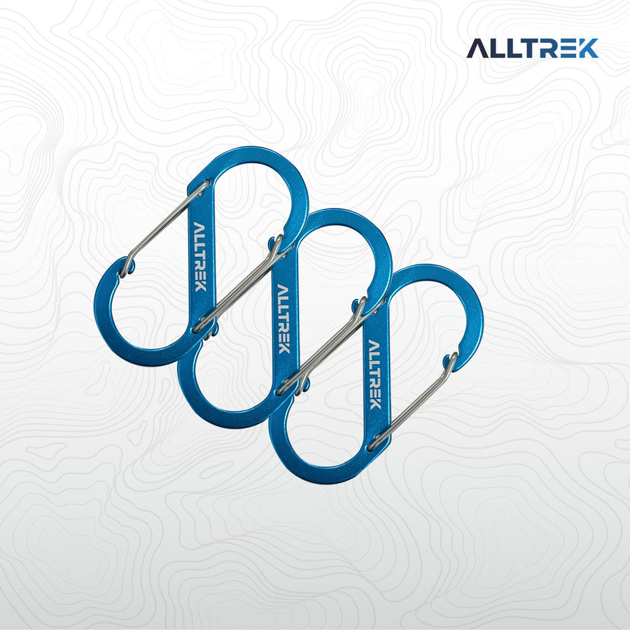 มัลติฟังก์ชั่น ALLTREK S84 อุปกรณ์เสริมคาราบิเนอร์กลางแจ้ง รูปทรง S Basic