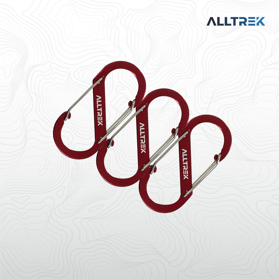 มัลติฟังก์ชั่น ALLTREK S84 อุปกรณ์เสริมคาราบิเนอร์กลางแจ้ง รูปทรง S Basic