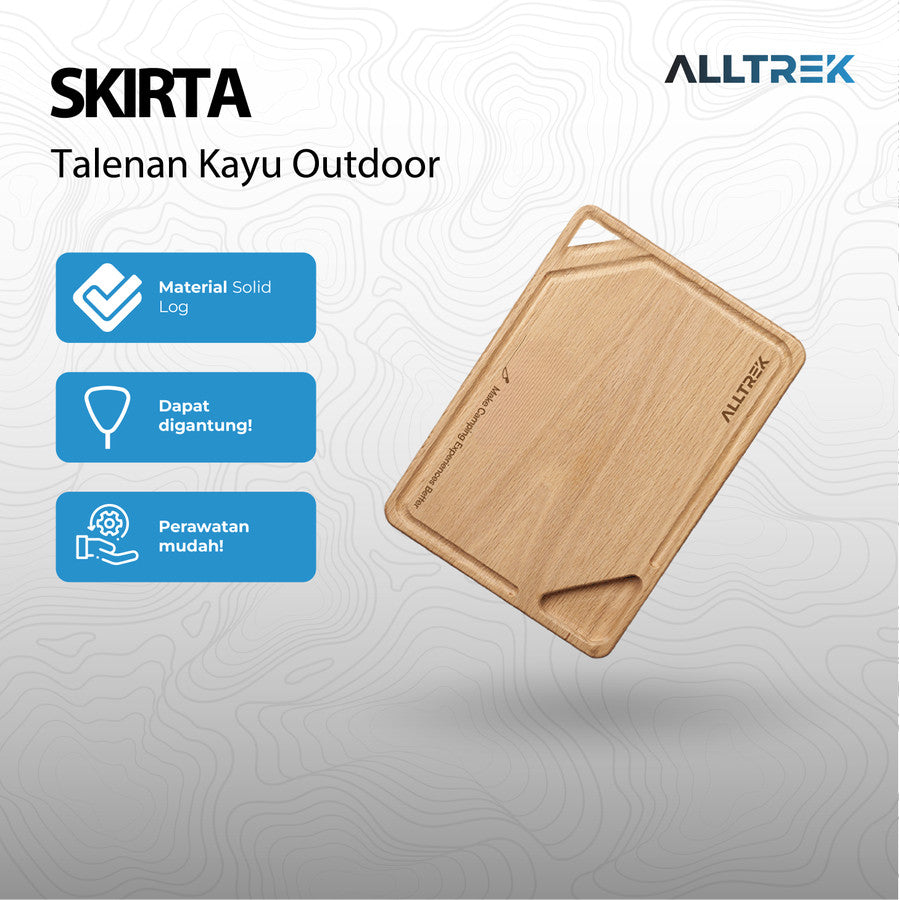 เขียงไม้กลางแจ้ง ALLTREK/เคียร์ต้า SKIRTA ไม้เนื้อแข็ง