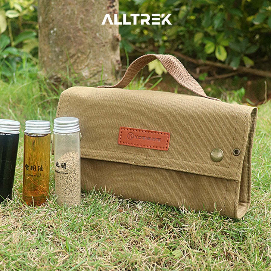 กล่องใส่เครื่องเทศ ALLTREK 11 In 1 กล่องใส่เครื่องเทศสำหรับเดินทางกลางแจ้ง