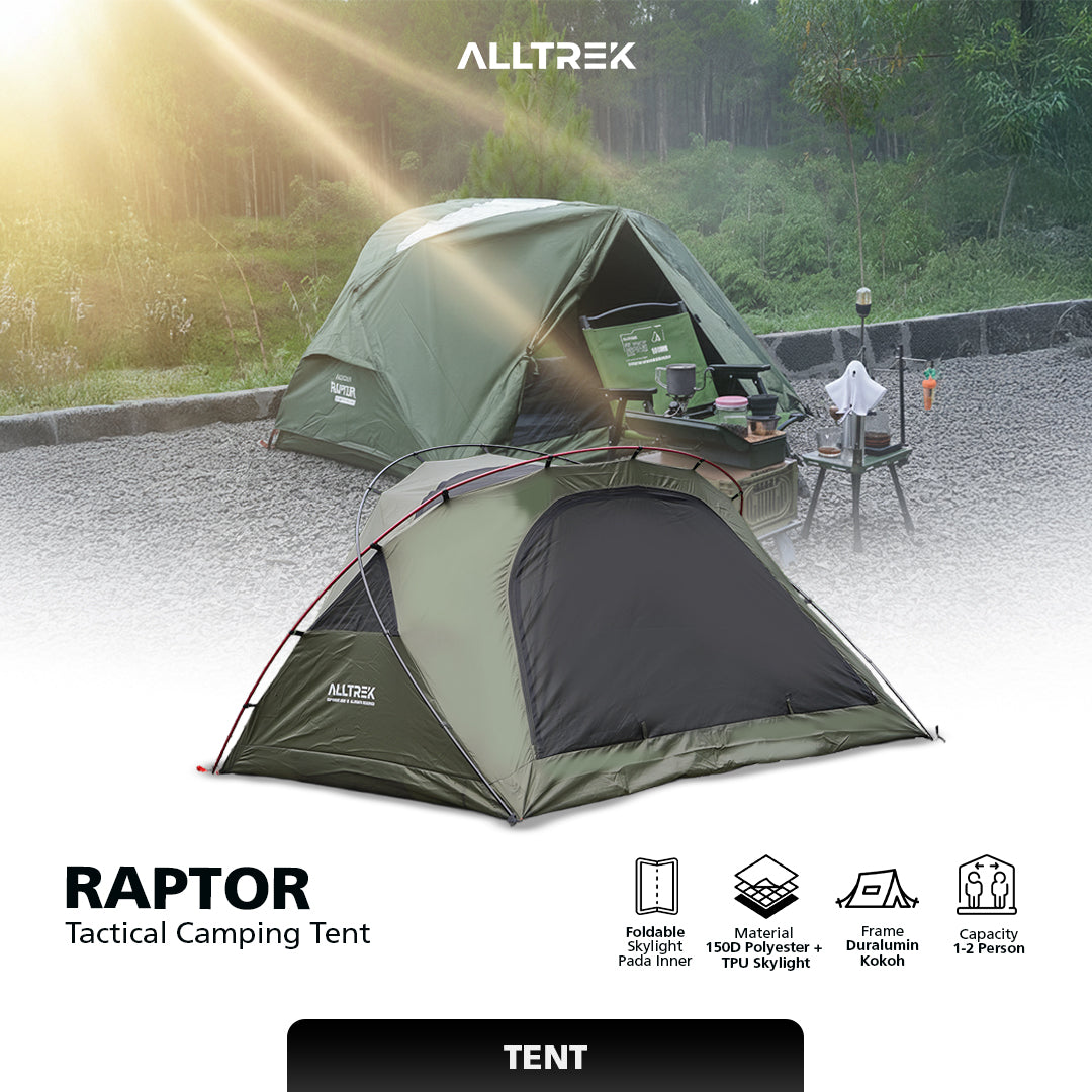 ALLTREK Tenda Camping RAPTOR Double Layer Kangaroo Tent 1-2 Person
