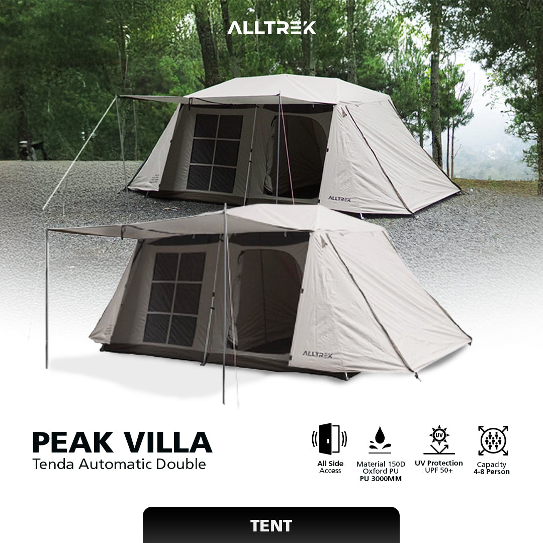 ALLTREK Tenda Otomatis PEAK VILLA Camping Glamping Luxury Double Layer