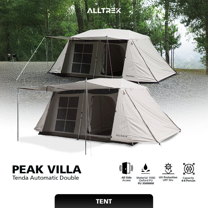 ALLTREK เต็นท์อัตโนมัติ PEAK VILLA Camping Glamping Luxury 2 ชั้น