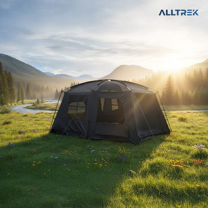 ALLTREK Tenda Camping Tentastic BLACK Outdoor 1 Bedroom + 1 Guest Room