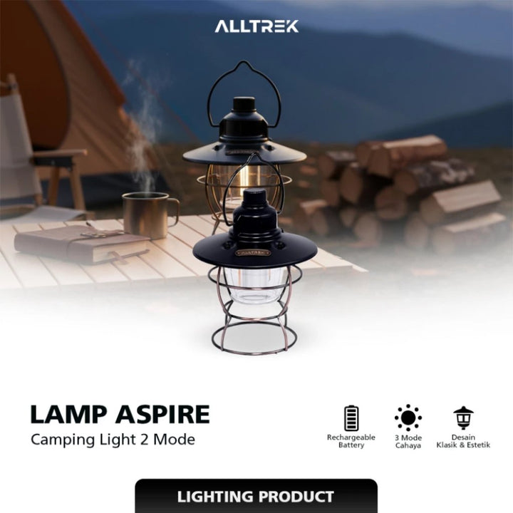 ALLTREK ECLIPTA Complete Camp Bundle Paket Camping 5in1 Tenda 4-8 Orang + Lampu + 1 Meja 4 Kursi + Kompor + Kasur Angin
