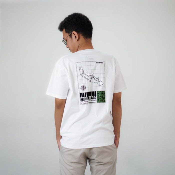 เสื้อยืด ALLTREK Outdoor ARCHIPELAGO 2.0 Combed 30s Kaos Regular Fit - สีขาว, M