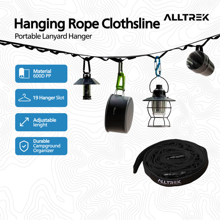 ALLTREK เชือกแขวนเชือกแขวนฟลายชีตมัลติฟังก์ชั่นกลางแจ้ง