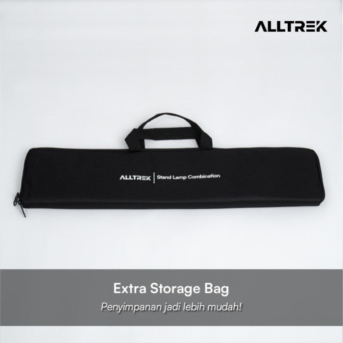 ALLTREK เสาไฟรวมเหล็กขาตั้งโคมไฟกลางแจ้งแบบพกพา