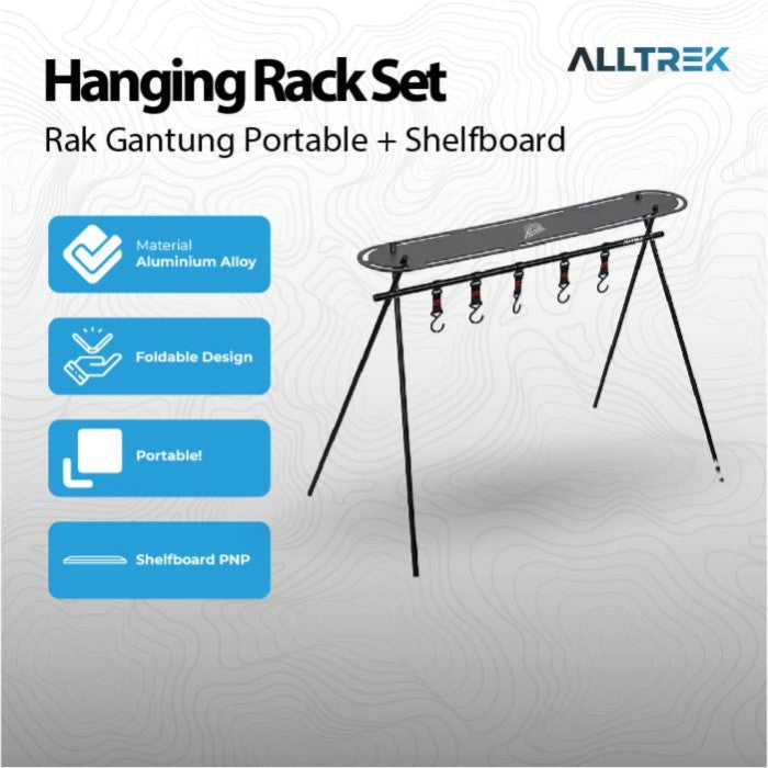 ALLTREK Shelf Board Hanging Rack Table Aluminium Portable - Shelfboard