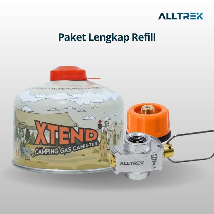 ALLTREK Portable Gas Canister XTEND Ultralight Gas _paket lengkap
