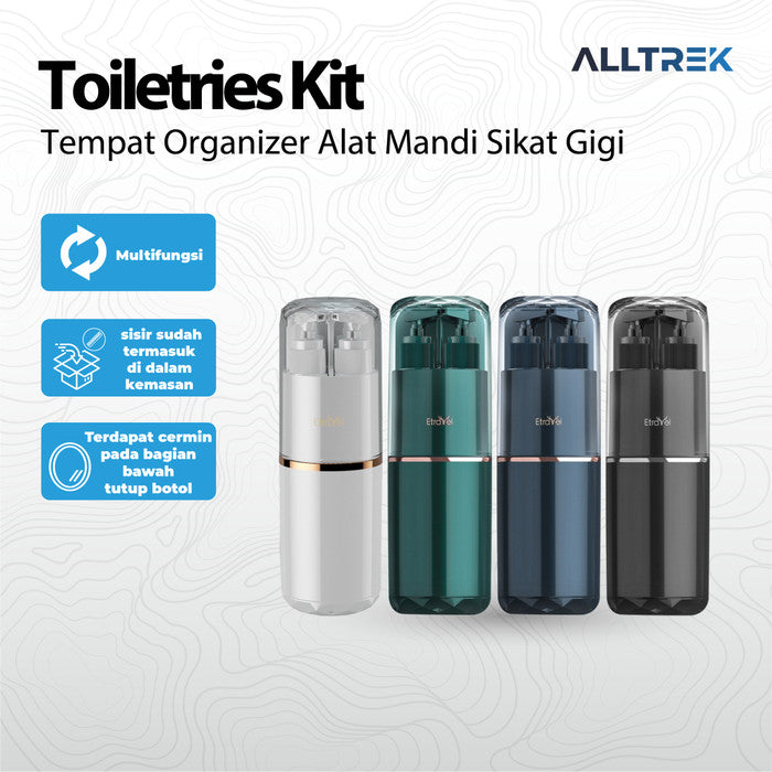 IDF - ALLTREK Travel Toiletries Kit ที่วางแปรงสีฟันอาบน้ำ - สีเขียวมรกต