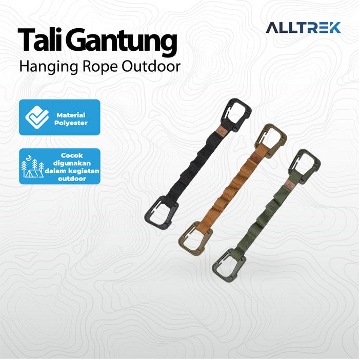 ALLTREK Multi-Purpose Camping Hanging Rope เชือกแขวนเชือกกลางแจ้ง - สีน้ำตาล, 69ซม
