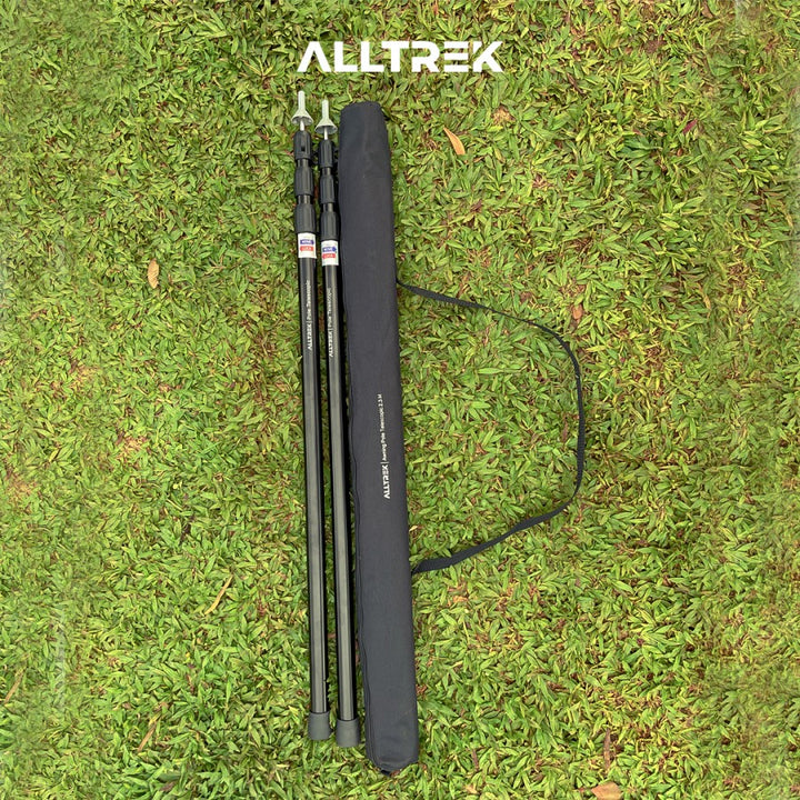 ALLTREK เสากันสาดเต็นท์เสาฟลายชีตกลางแจ้งแบบยืดไสลด์ 2.3 ม