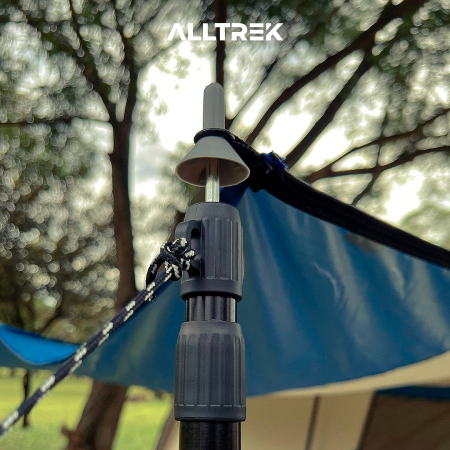 ALLTREK เสากันสาดเต็นท์เสาฟลายชีตกลางแจ้งแบบยืดไสลด์ 2.3 ม