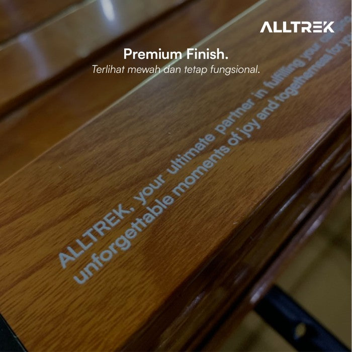 ALLTREK รถเข็นพับได้สำหรับตั้งแคมป์กลางแจ้งขนาด 90 ลิตร (สีกากี)