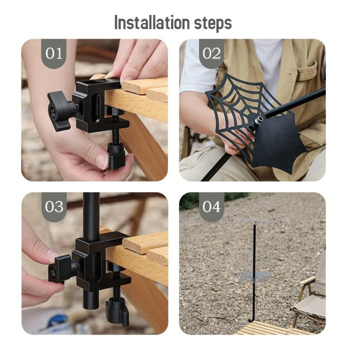 ALLTREK Rack Tray Light Stand SPIDER Desktop Stainless Steel