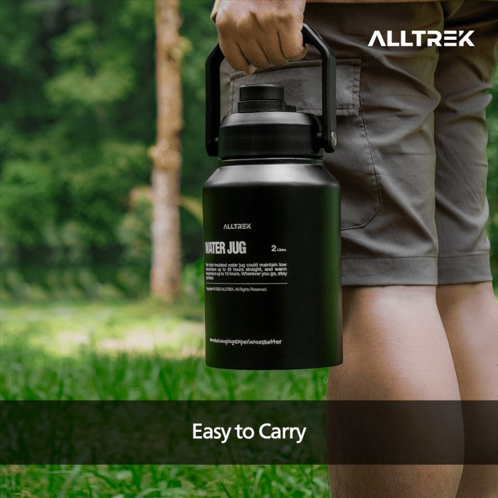 ALLTREK เหยือกน้ำ 2L ถังน้ำแข็งขวดสแตนเลส - สีดำ