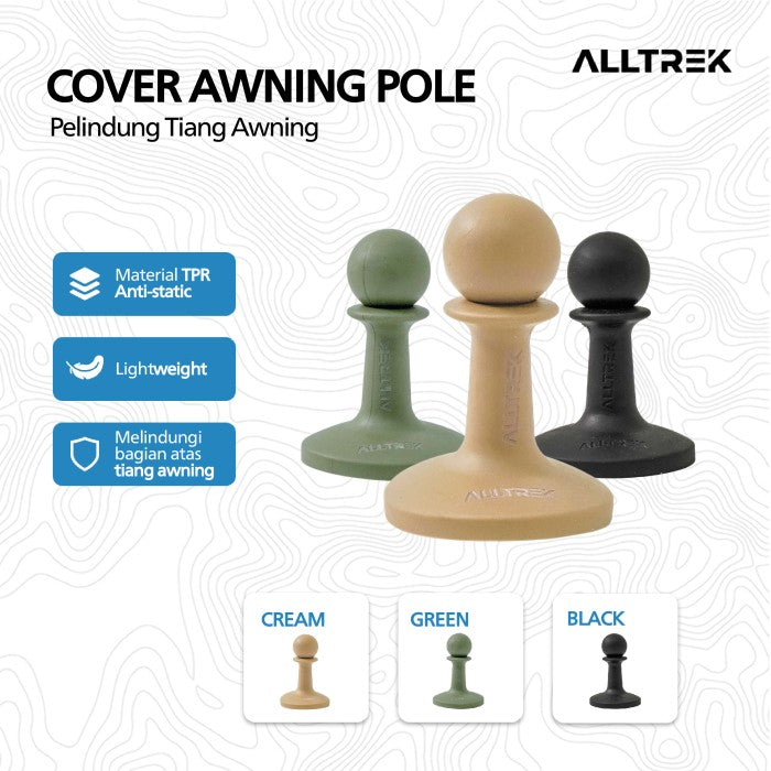ALLTREK Penutup Tiang Flysheet Outdoor Canopy Pole Thimble anti-slip