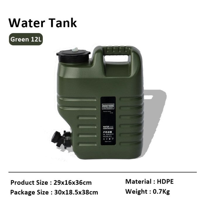 ALLTREK Gallon Water 12-18L WATERA อัพเกรดถังเก็บน้ำความจุขนาดใหญ่ - ทราย 12L