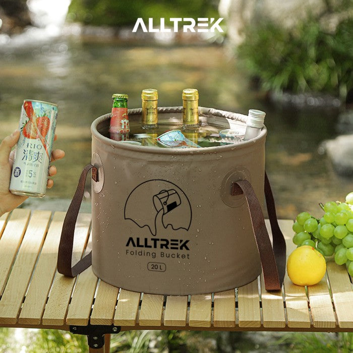 ALLTREK ถังพับได้ AQUAFOLD ถังใส่น้ำอเนกประสงค์แบบพับได้ - สีเขียว