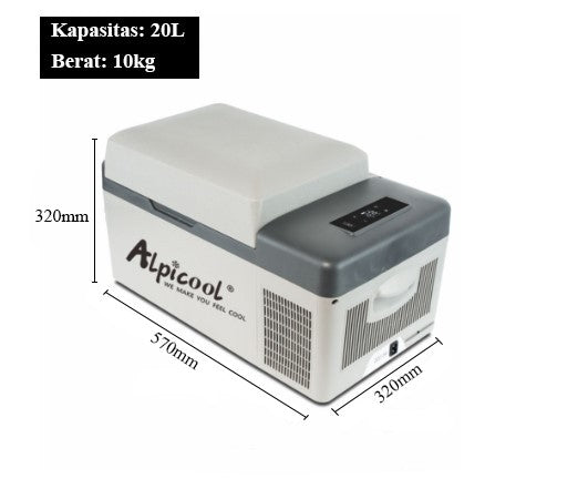 ALLTREK Multi-Function Car Mini Freezer ตู้เย็นแบบพกพา 12v/24v - 25L