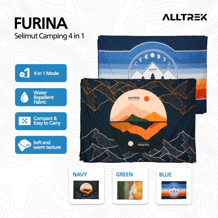 ALLTREK Camping Blanket FURINA 4 In 1 Multifunctional Sleeping Bag