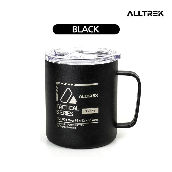 ALLTREK Stainless Cup TACTICAL Water Cup Stainless Steel Travel Cup Insulation Coffee Cup - Black