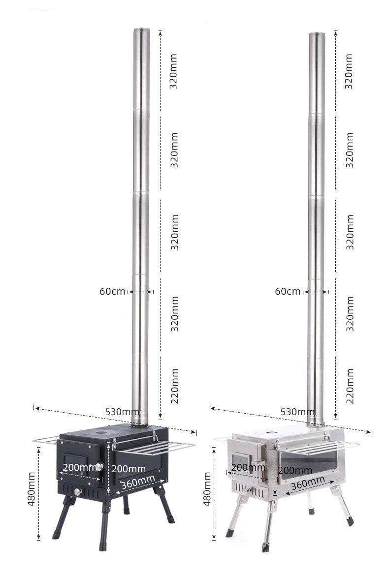 ALLTREK Camping เครื่องทำความร้อนแบบพกพาพับ Burner กลางแจ้ง