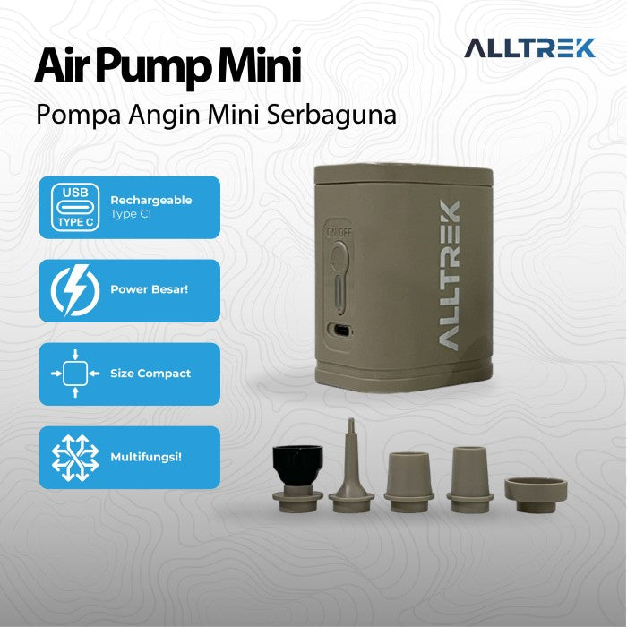 ALLTREK Paket Matras Kasur Angin Camping AUTION Comfort Foam + Air Pump Portable Outdoor