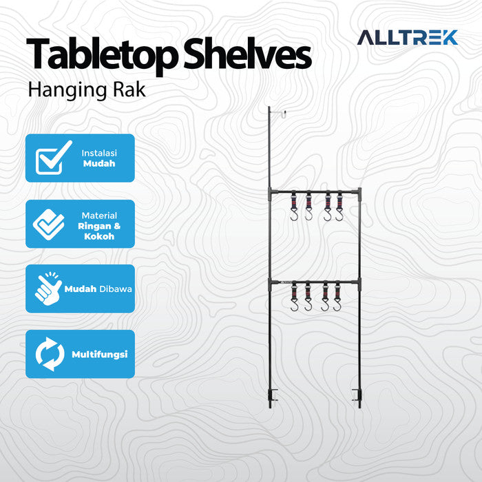 ALLTREK ชั้นแขวน ชั้นวางบนโต๊ะ ชั้นแขวนสำหรับเครื่องมือทำอาหารกลางแจ้ง