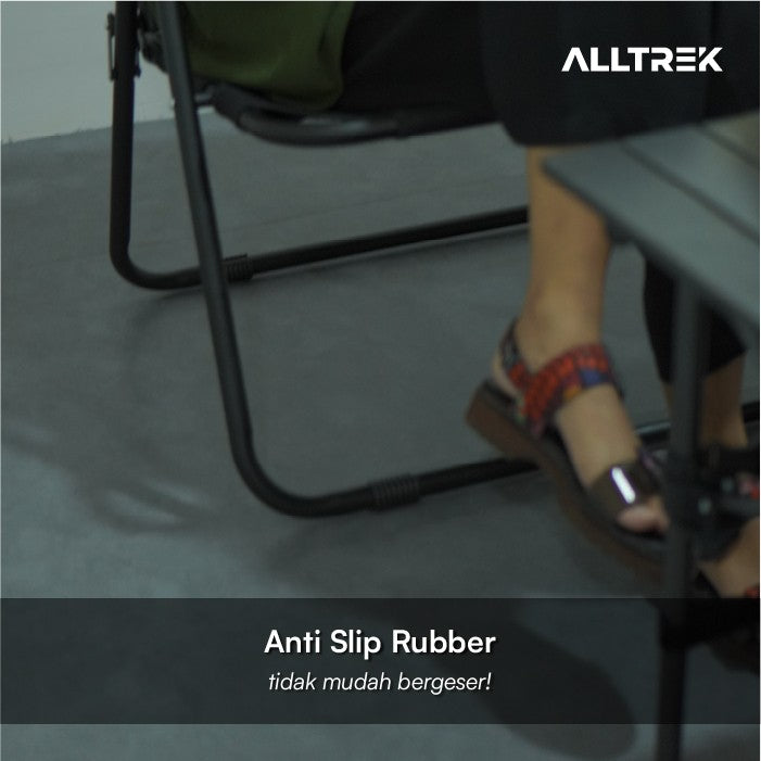 ALLTREK เก้าอี้พับขนาดใหญ่ 2 ที่นั่งสำหรับตั้งแคมป์กลางแจ้ง