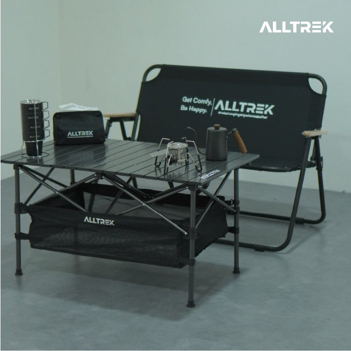 ALLTREK เก้าอี้พับขนาดใหญ่ 2 ที่นั่งสำหรับตั้งแคมป์กลางแจ้ง