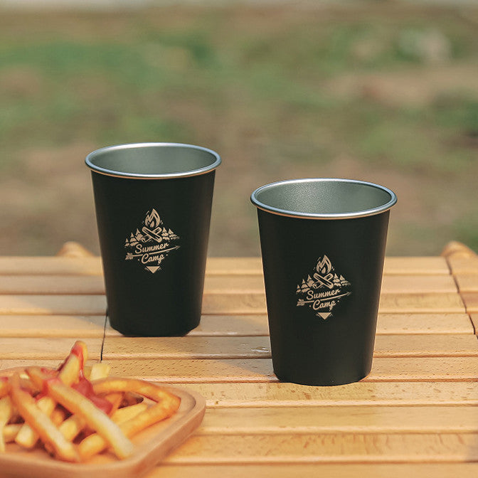 ALLTREK ชุดแก้วน้ำสแตนเลส 4 ชิ้น 350ml แก้วกาแฟเครื่องดื่มเย็นแบบพกพา