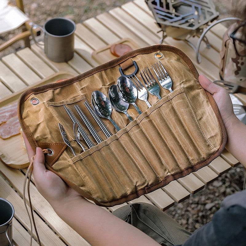 ALLTREK ชุดช้อนส้อมสแตนเลสสำหรับ 4 คนชุดอาหารเย็น
