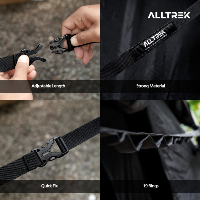 ALLTREK เชือกแขวนเชือกแขวนฟลายชีตมัลติฟังก์ชั่นกลางแจ้ง