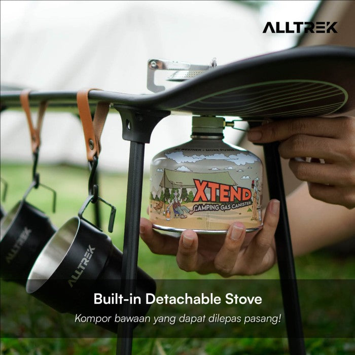 ALLTREK Camping โต๊ะสเก็ตบอร์ด HAWKEYE โต๊ะพับแบบพกพากลางแจ้ง