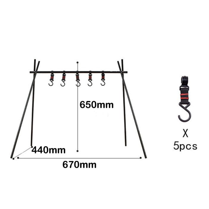 ALLTREK Folding Hanging Rack Barang dan Alat Masak Rak Lipat Outdoor
