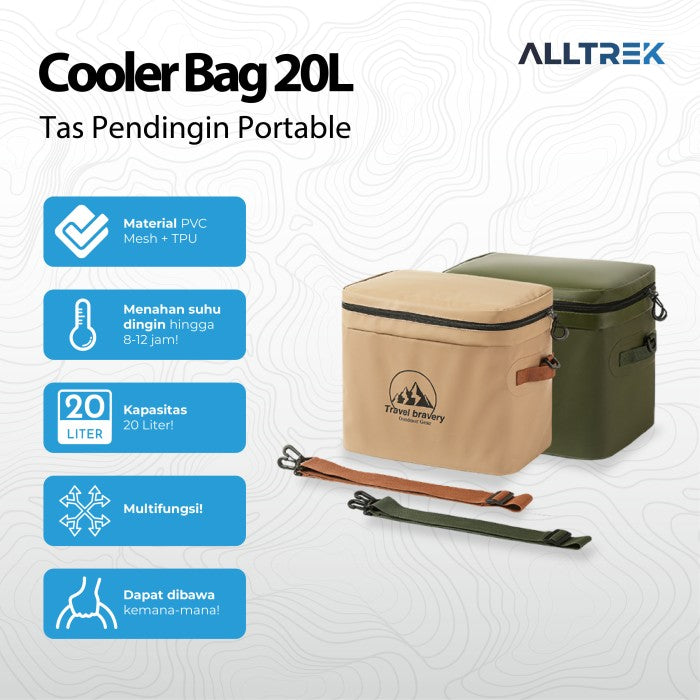 ALLTREK Cooler Bag 20L Cool Box Tas Pendingin Portable Camping Outdoor