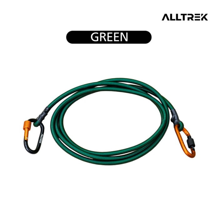 ALLTREK Multifunctional Carabiner สายรัดกระเป๋าเดินทางสำหรับรถจักรยานยนต์ - สีเขียวทหาร