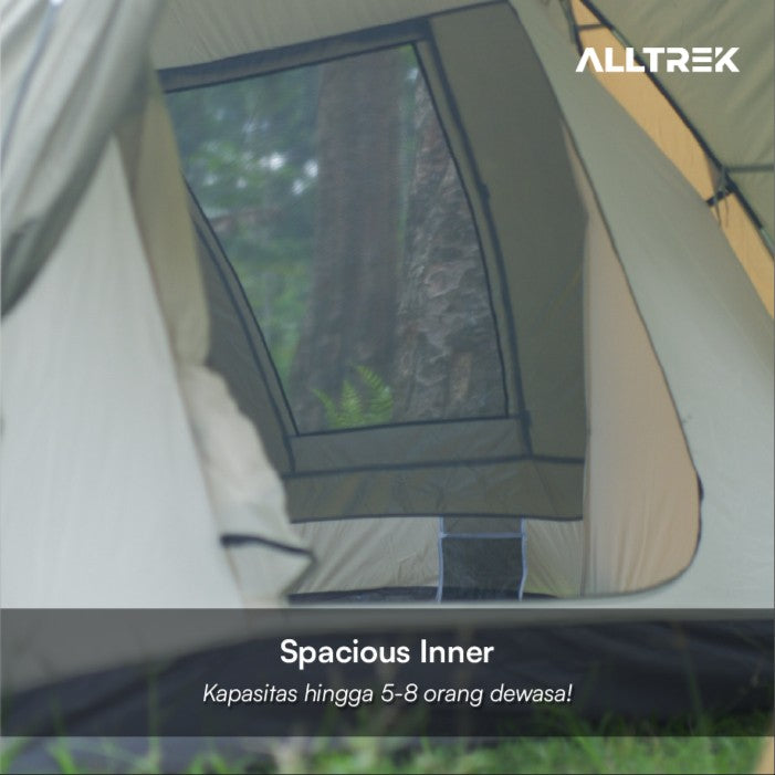 ALLTREK Tenda Camping ELVO Outdoor 1 Bedroom 1 Guest Room 5-8 Orang