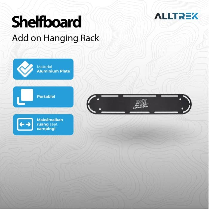 ALLTREK Shelf Board Hanging Rack Table Aluminium Portable - Shelfboard