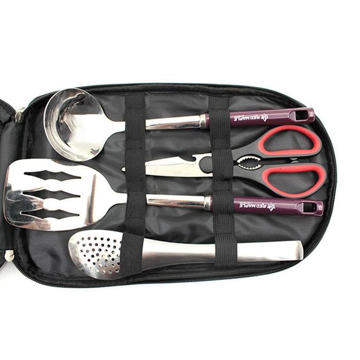 ALLTREK Cooking Set Stainless Steel Outdoor Set Alat Masak Camping